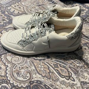 Vintage Havana Silver glitter and White Shoes